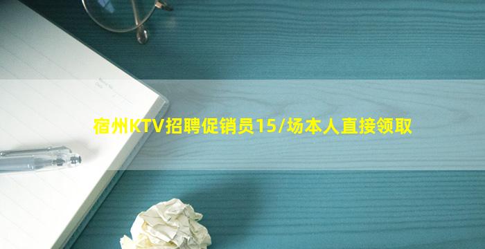 宿州KTV招聘促销员15/场本人直接领取